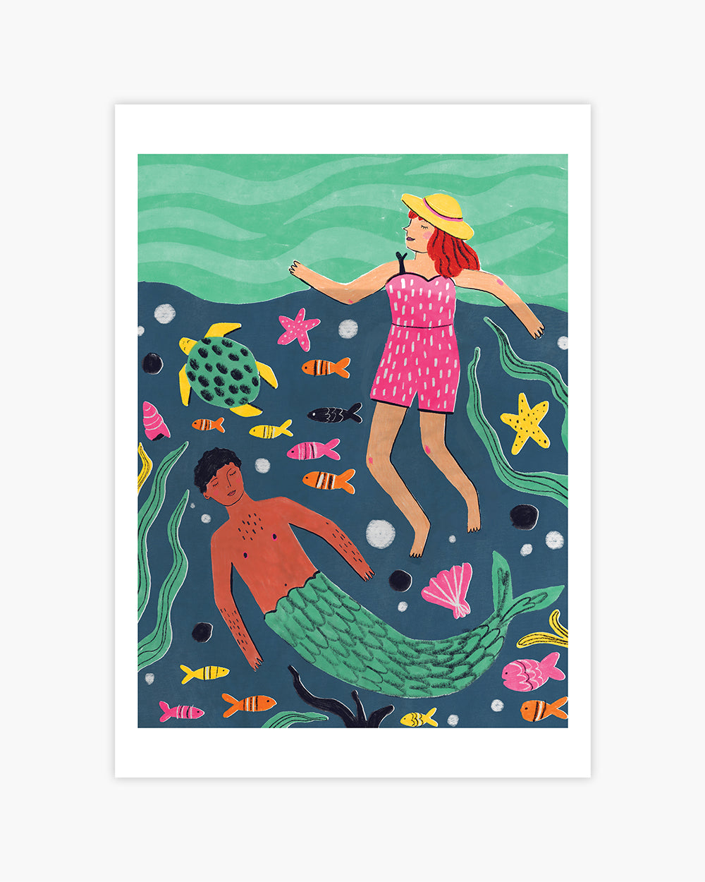 Sea Swimming Art Print