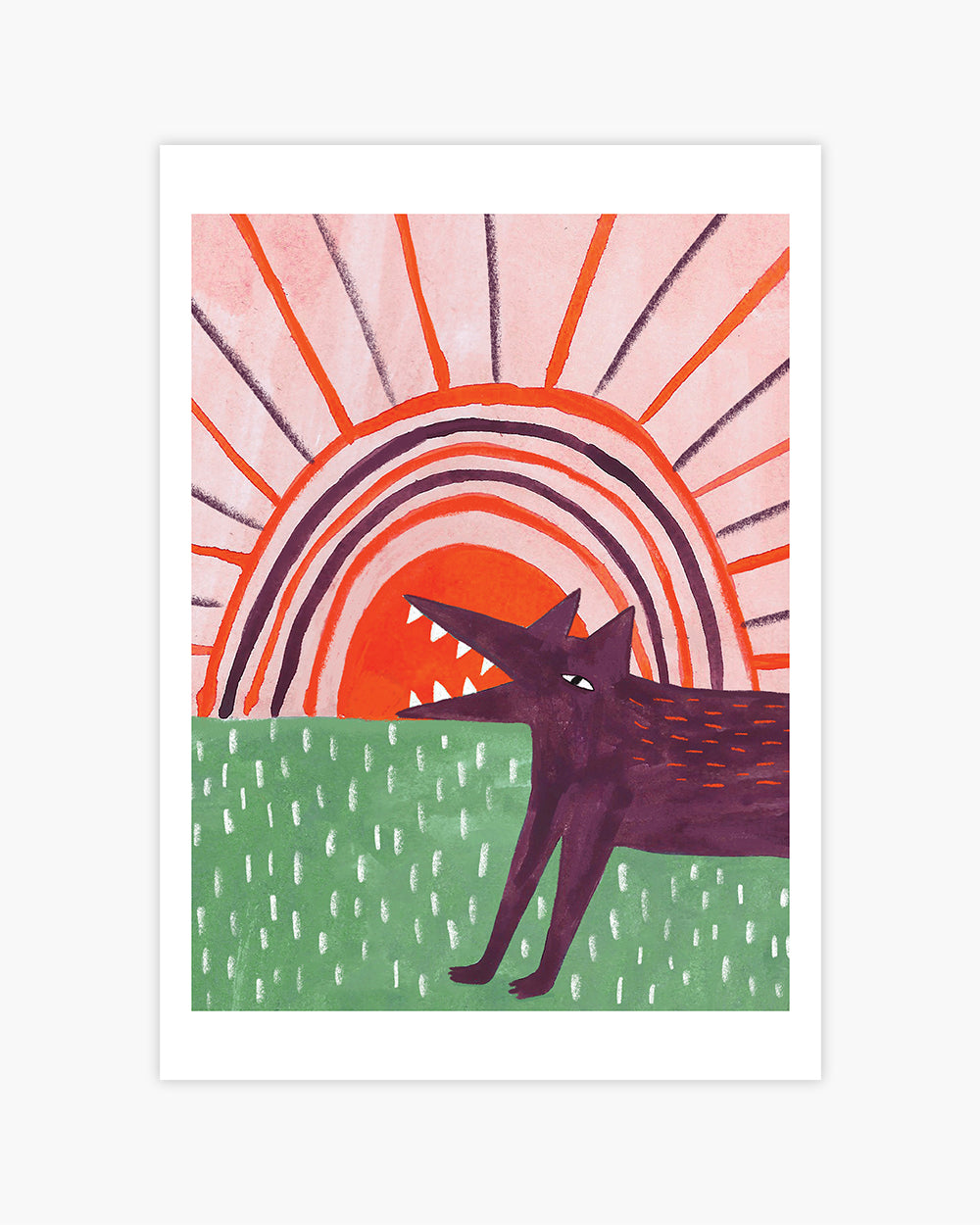 Wolf Sunrise Art Print