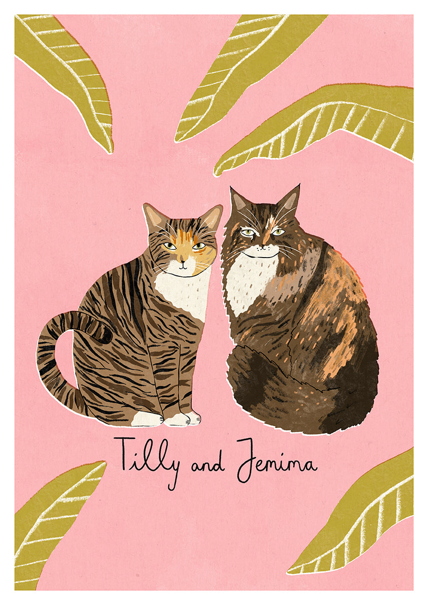 Hand Drawn Custom Pet Portrait - Digital File for Printing