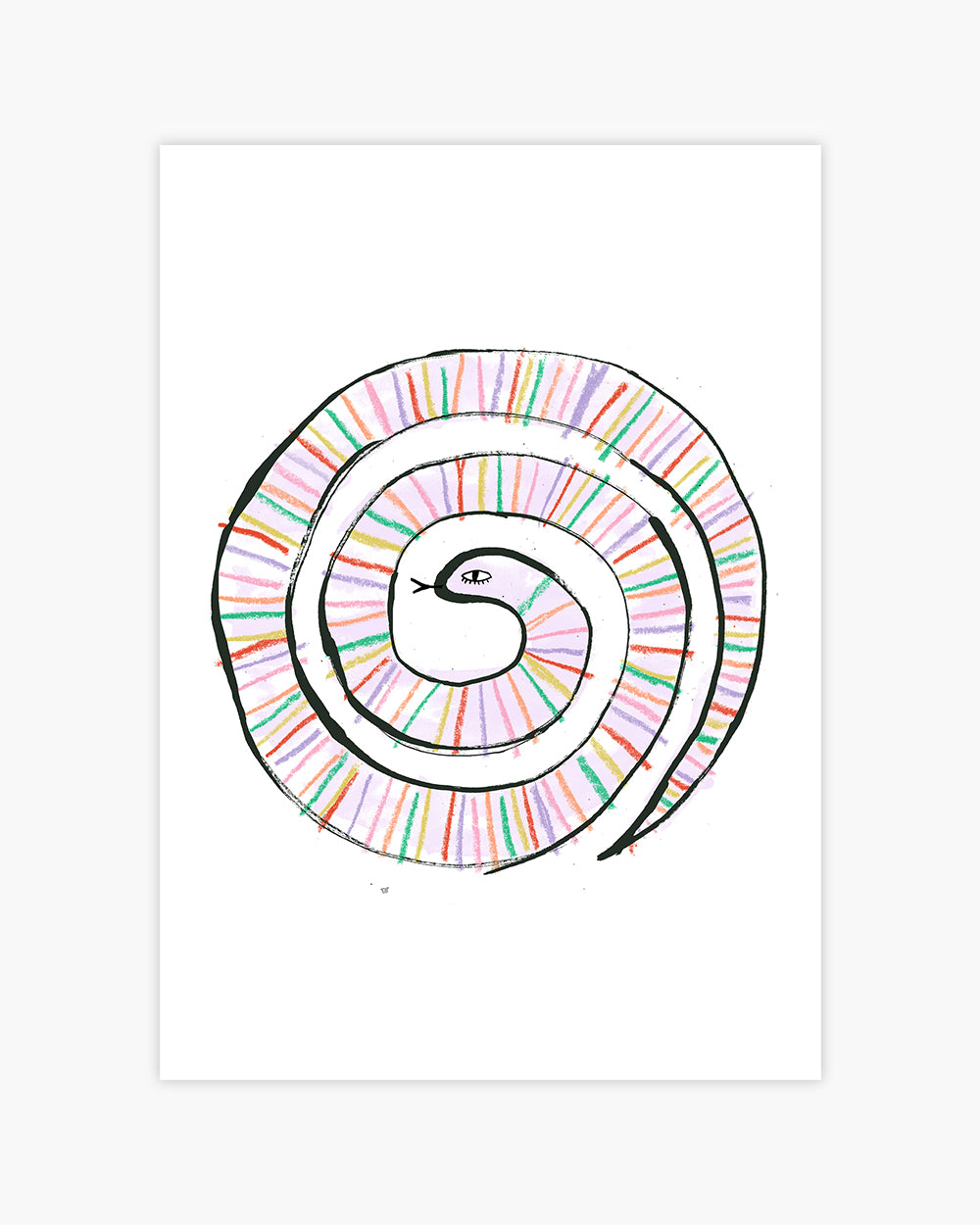 Whimsical Snake Art Print