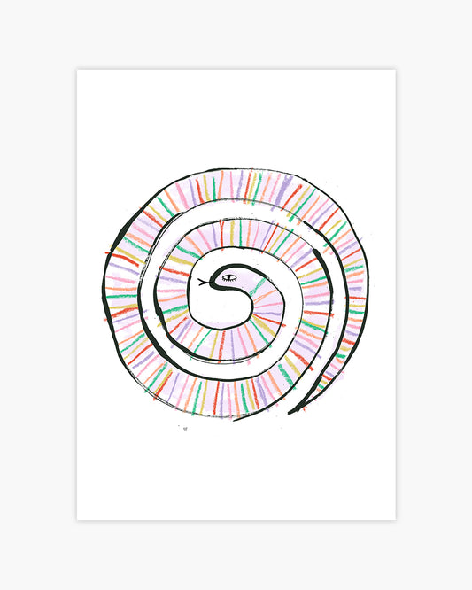 Whimsical Snake Art Print