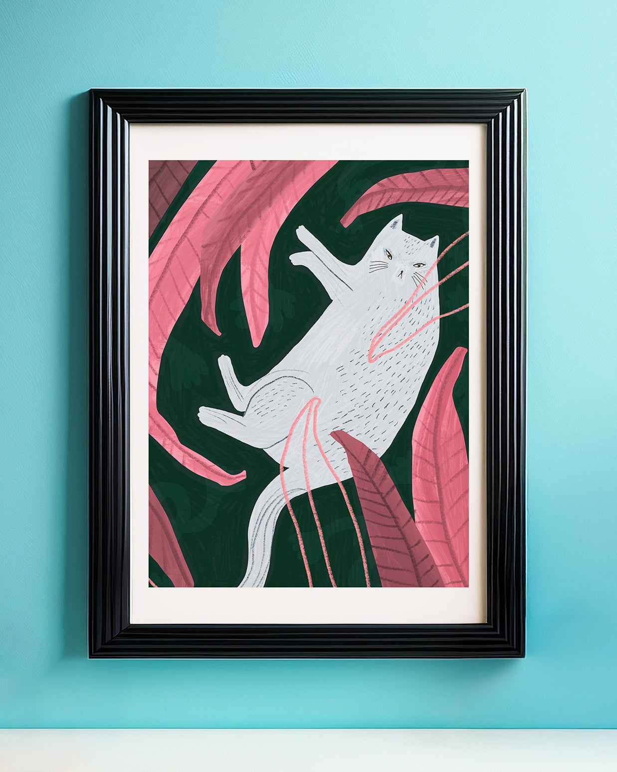 Lazy Cat Art Print