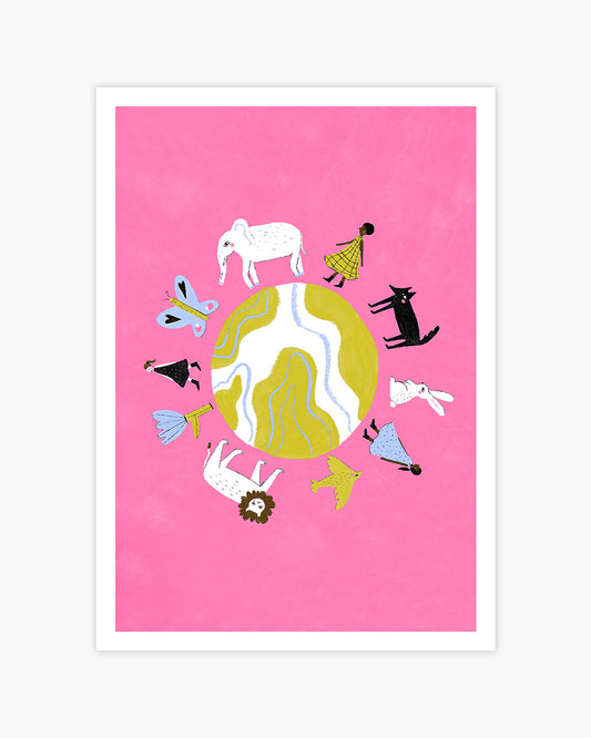 Happy Planet Art Print