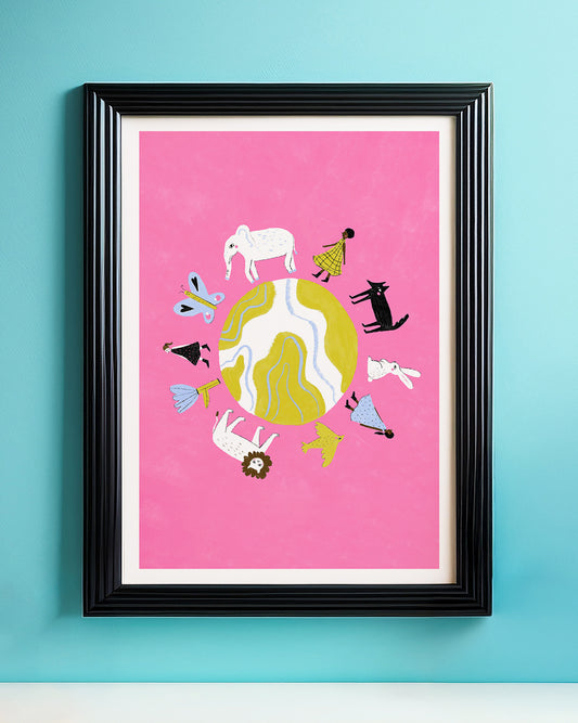 Happy Planet Art Print