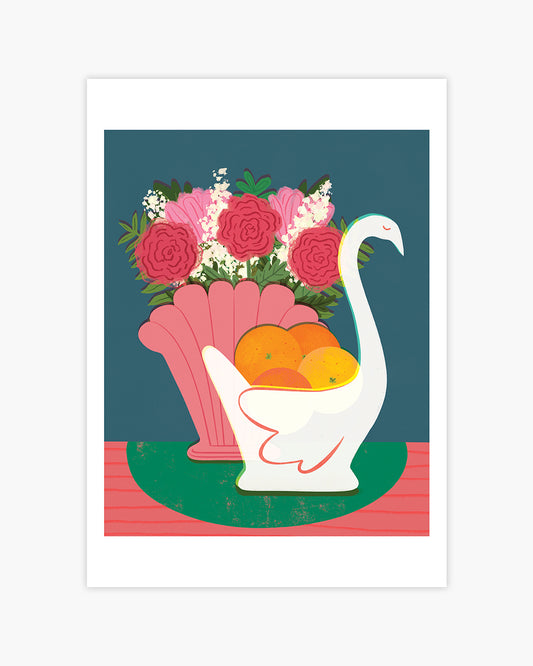 Swan Still Life Art Print
