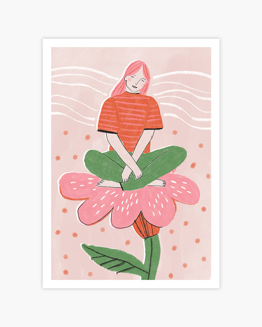 Woman in Bloom Art Print