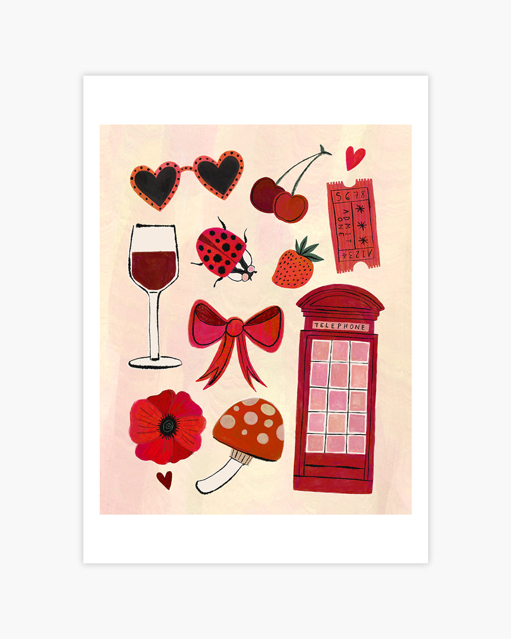 The Red Collection Art Print