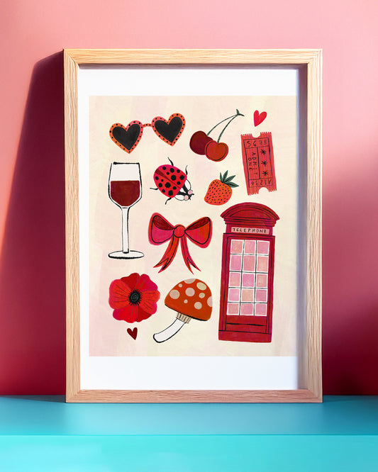 The Red Collection Art Print