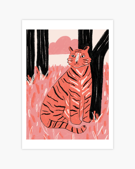 Pink Tiger Art Print