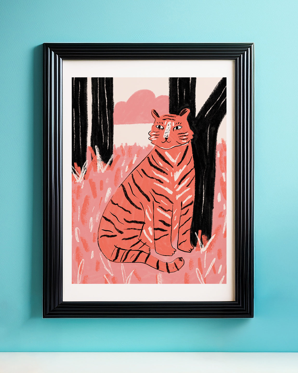 Pink Tiger Art Print