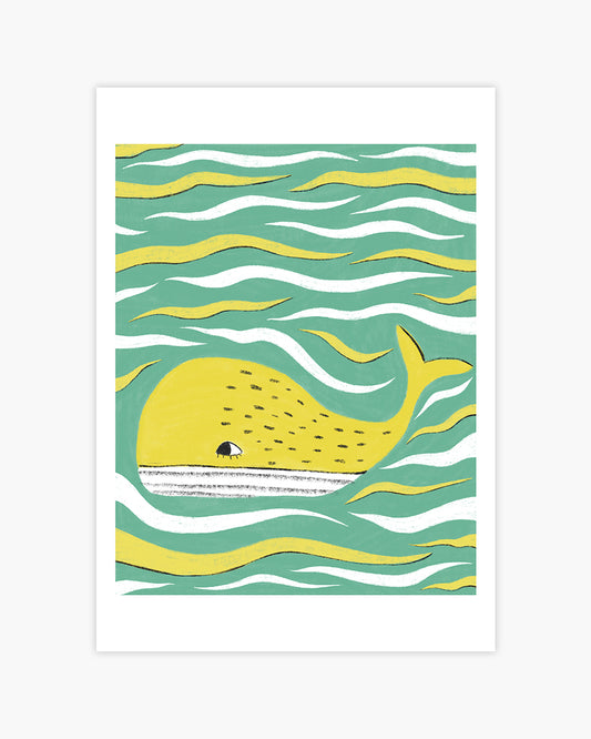 Minimalistic Whale Art Print