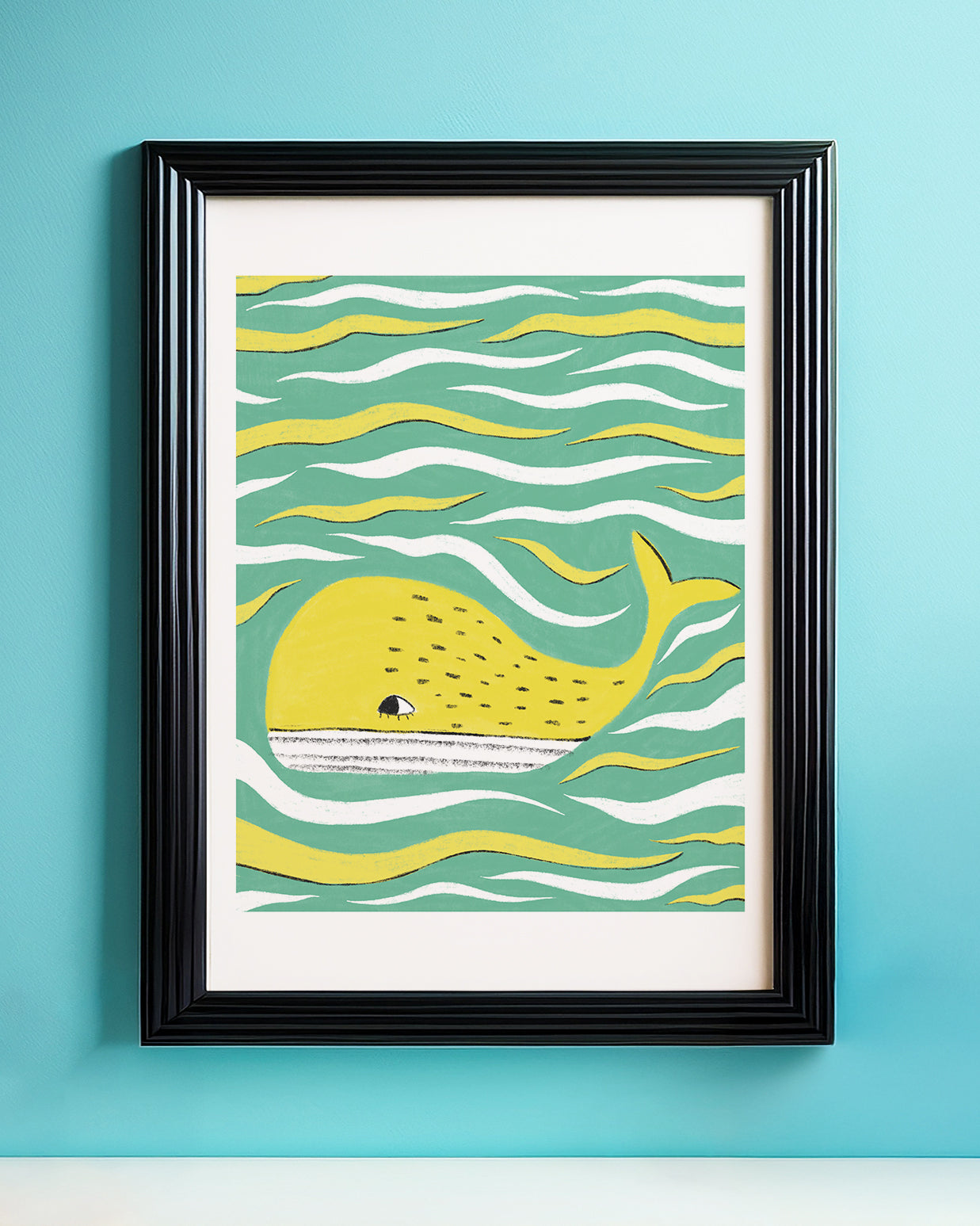 Minimalistic Whale Art Print